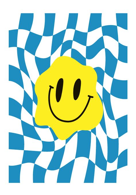 Smiley Groovy poster print - TenStickers