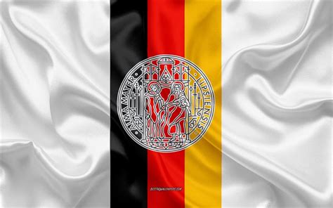 Download wallpapers Leipzig University Emblem, German Flag, Leipzig ...