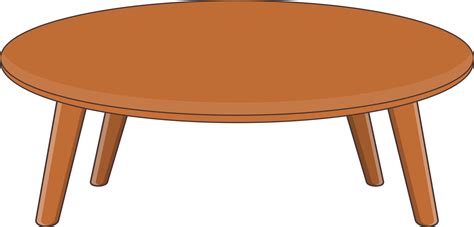 Wooden round table object 19939816 PNG