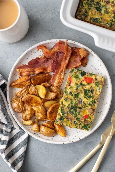 Healthy Veggie Egg Breakfast Casserole - The Clean Eating Couple