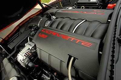 Performance Corvettes 2008-2013 Corvette C6 LS3 Fuel Rail Engine Covers Black with Red Lettering ...