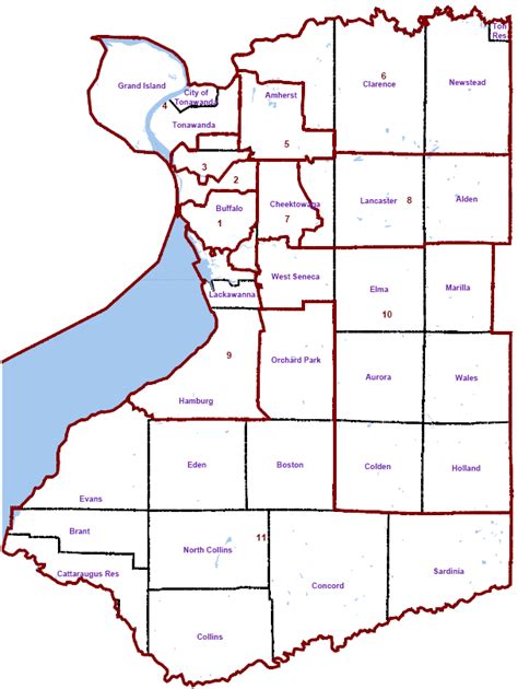 Map of Legislative Districts | Erie County Legislature