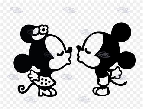 Free Mickey And Minnie Mouse Silhouette Clip Art - Mickey Minnie ...