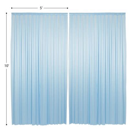 2 Photography Backdrop Curtains, 10ft Baby Blue Photo Booth Background, 5 ft x 10 ft - Kroger