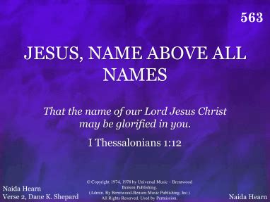 Jesus, Name Above All Names | R. J. Stevens Music