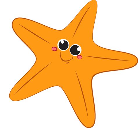 Starfish Clipart - Clip Art Star Fish Cartoon - Png Download - Full Size Clipart (#5291845 ...