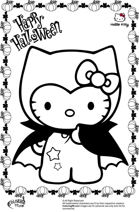 Hello Kitty Halloween Coloring Pages | Team colors