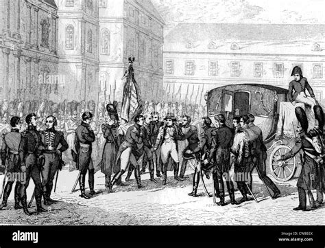 Napoleon Abdication 1814 Black and White Stock Photos & Images - Alamy