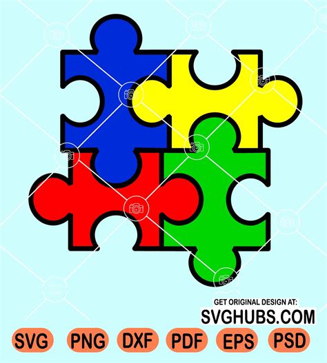 Autism awareness puzzle piece svg, Puzzle Png, Jigsaw Svg, Puzzle Piece Vector svg