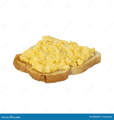 Scrambled egg on toast. stock image. Image of scrambled - 24482699