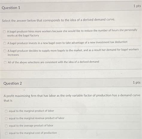 Solved 1 pts Question 1 Select the answer below that | Chegg.com