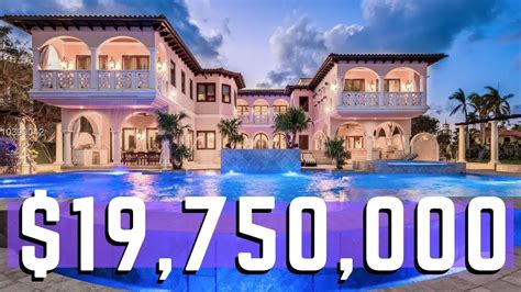 Inside this MASSIVE Miami Beach MEGA Mansion For Sale at $19.7 MILLION - YouTube