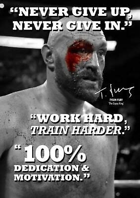 Tyson Fury Poster - Gypsy King motivational boxing quotes #2 - Print - Wall Art | eBay