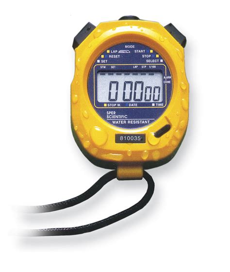 Water Resistant Digital Stopwatch Lap Alarm Clock Calendar from Cole-Parmer