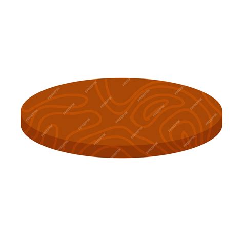 Premium Vector | Wooden tabletop isolated brown wood texture circle surface simple wooden round ...