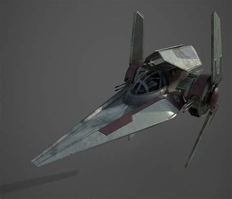 V-wing starfighter 3D model animated | CGTrader