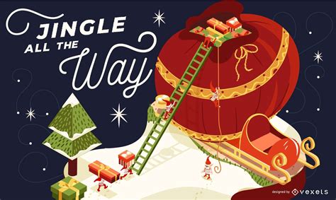 Jingle All The Way Illustration Vector Download