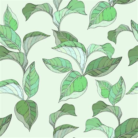 Premium Vector | Seamless pattern with forest leafs