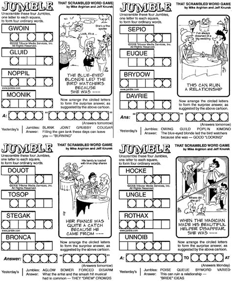 6 Best Images of Free Printable Jumble Crosswords - Free Printable ...