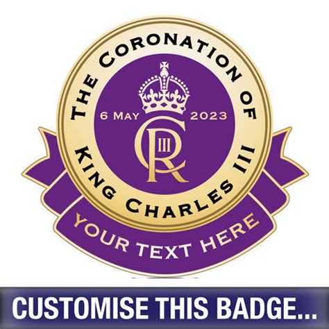 Personalised King Charles III Coronation Badge– School Badges UK