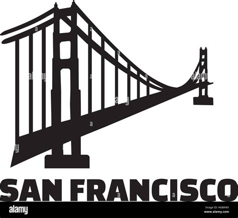 Golden gate bridge with word San Francisco Stock Vector Image & Art - Alamy