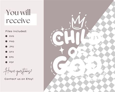 Child of God PNG SVG Child God Svg Faith Svg Nursery Svg Toddler Svg God PNG Cricut Silhouette ...