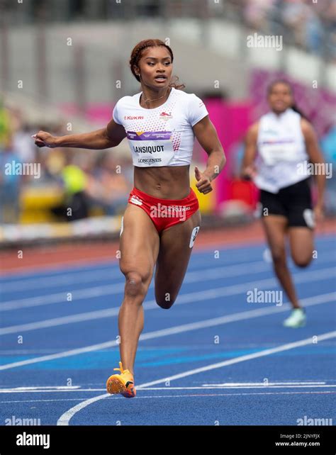 Imani Lansiquot of England competing in the women’s 100m heats at the ...