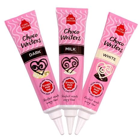 Choco Writers Chocolate Writing Cake Decorating Pen Tube 80g - Set of 3: Amazon.co.uk: Kitchen ...