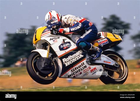 Dutch GP Moto 500 1989, Assen, Eddie Lawson (USA), Honda Stock Photo ...