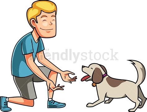 Man Training His Dog Cartoon Vector Clipart FriendlyStock | lupon.gov.ph