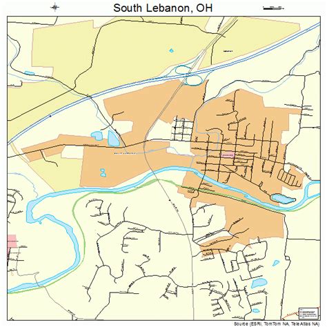 South Lebanon Ohio Street Map 3973446