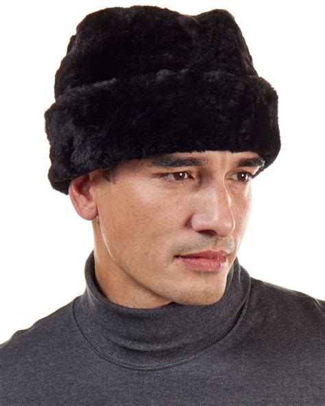 Black Sheared Beaver Russian Cossack Hat: FurHatWorld.com