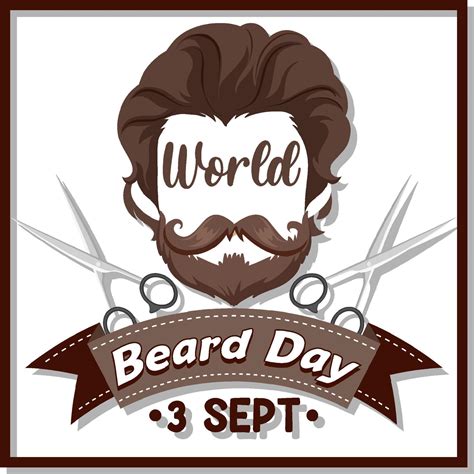 World Beard Day September 3 9202648 Vector Art at Vecteezy