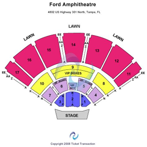 Ford ampitheater seating chart