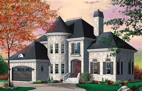 Distinctive 4-Bed House Plan with Turret and Options - 21236DR ...