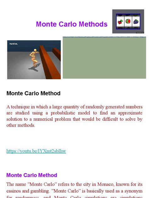 Lecture 4 Monte Carlo Method | PDF | Monte Carlo Method | Analysis