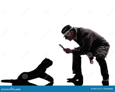 Detective Man Criminals Investigations Silhouette Stock Image - Image of detectives, inspectors ...