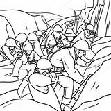 Trench Warfare Ww1 Soldiers Coloring Page 58042 46748 sketch template