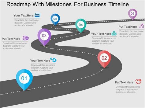 Roadmap With Milestones For Business Timeline Flat Powerpoint Design | PPT Images Gallery ...