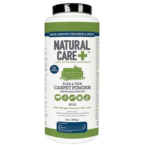 Natural Care Flea and Tick Carpet Powder, 9 oz for DOGS and CATS.