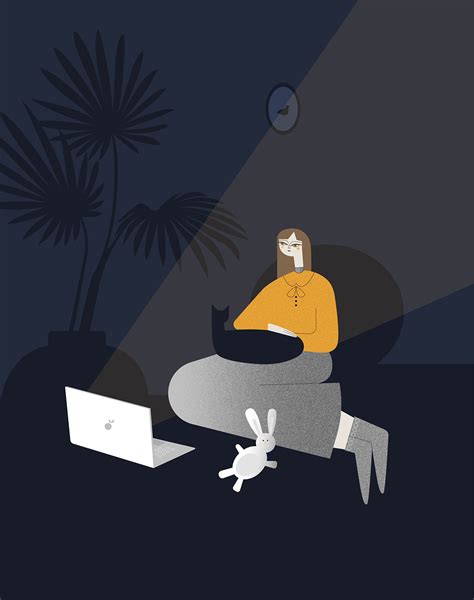 Personal Illustration: Self-Isolation on Behance