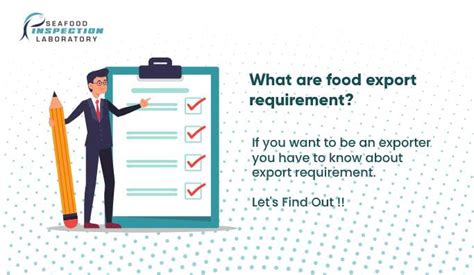 What are Export Requirements for food ? Let's Find out