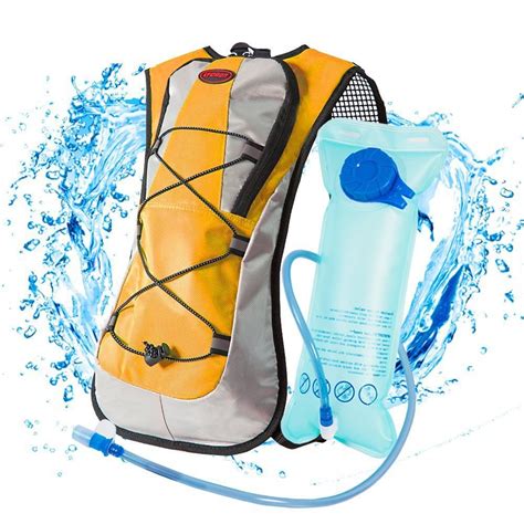 Camping Hydration Backpack With Water Bladder Waterproof Fabric Hiking ...