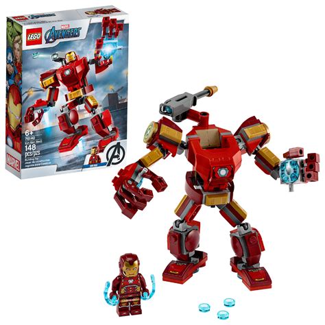 LEGO Marvel Avengers Iron Man Mech 76140 Building Toy with Iron Man Mech and Minifigure (148 ...