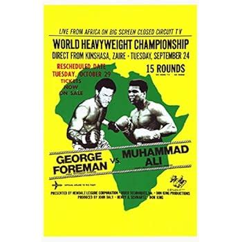 Amazon.com: Muhammad Ali vs. George Foreman Rumble in the Jungle, 1974 ...