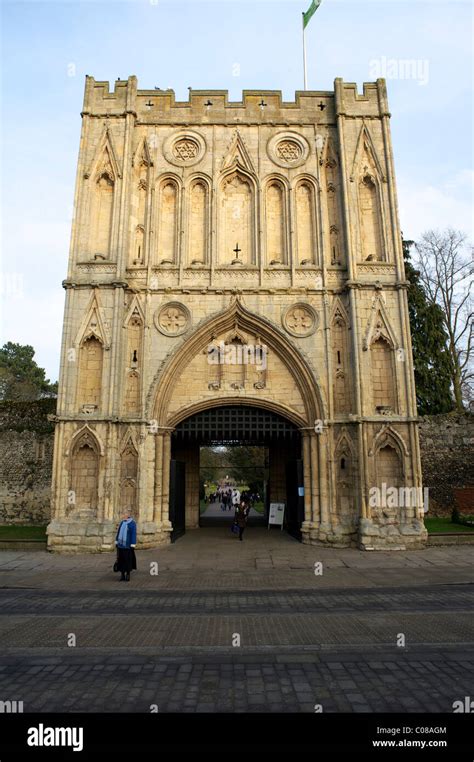 The Abbey Gate now the entrance to the Gardens on Angel Hill in Bury ...