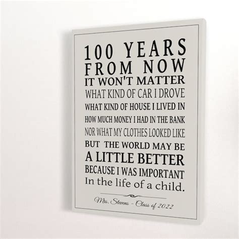 100 Years From Now Poem - Etsy