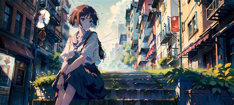 1600x720 Resolution Anime Girl 2023 AI Fan Art 1600x720 Resolution ...