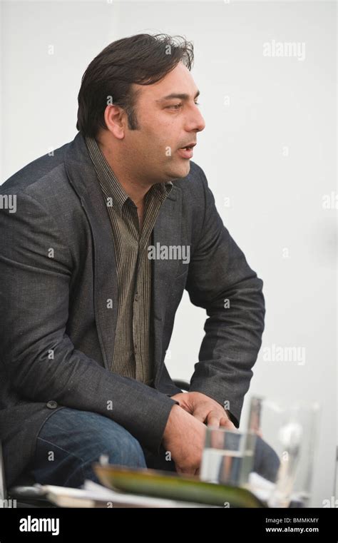 Indian journalist and author Basharat Peer pictured speaking at Hay ...