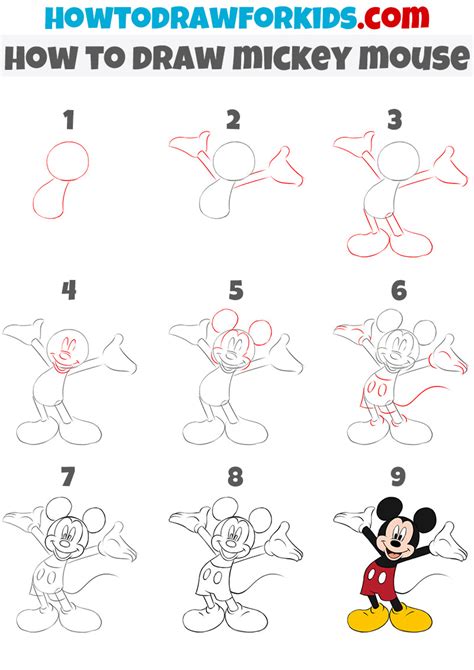 Mickey mouse simple drawing - psaweauction